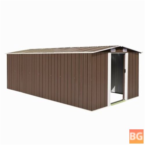 Shower shed 257x489x181 cm metal brown