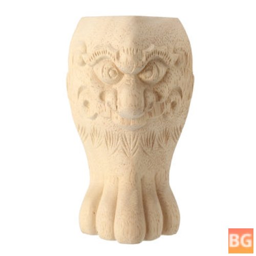 10/15cm European Solid Wood Carving Furniture Foot Legs with Wood Decal