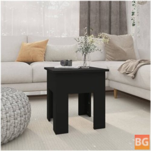 Black Table with Engineered Wood