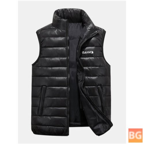 Thin warm winter shoulder vest
