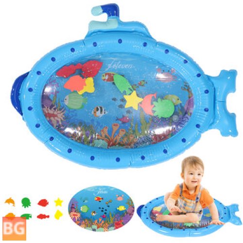 Blue Sprinkler Play Mat - Filling Fun Water Cushion for Kids