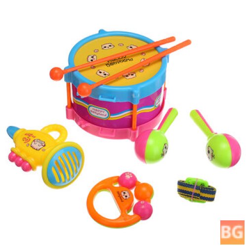 7 PCS Baby Kids Rolling Drum Musical Instruments