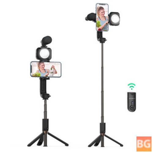 Wi-Fi selfie stick with condensor microphone for live video recording