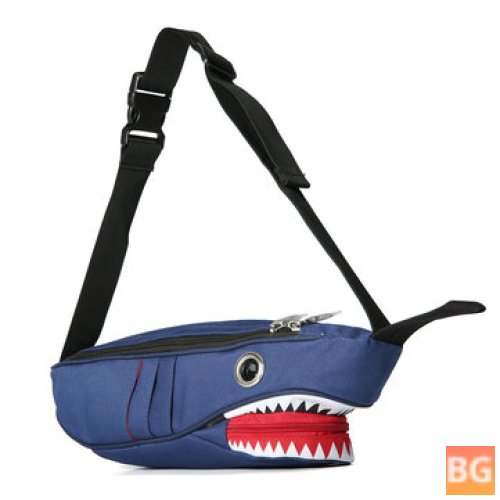 Shark Shape Multi-pocket Chest Bag - Casual - Super Soft - Large Capacity - Messenger Crossbody Bag