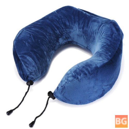 Blue Memory Cotton Neck Pillow with Slow rebound, Type Pillow