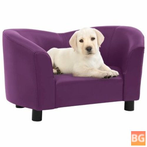 Dog Sofa - 67x41x39 cm - faux leather burgundy