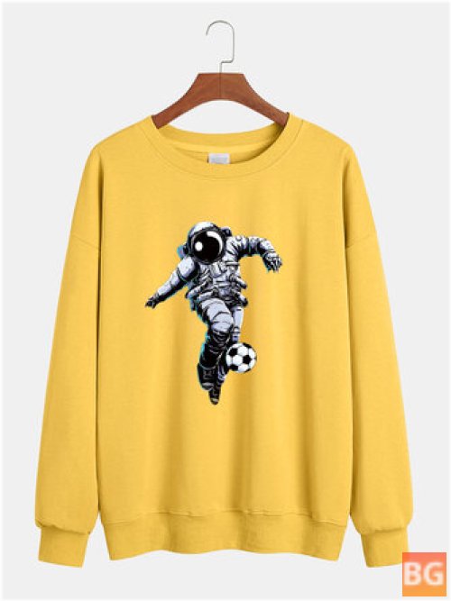 Astronaut Print Sweatshirt - Relaxed Fit