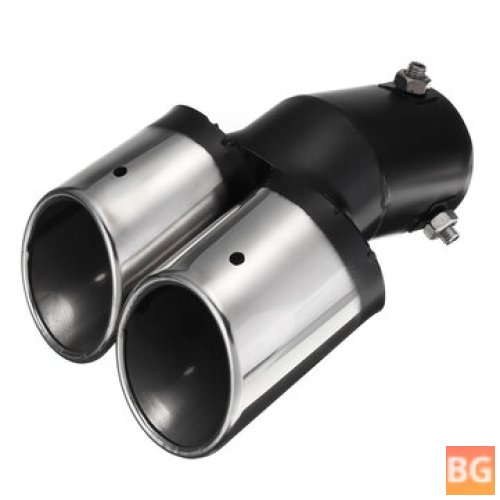 Round Tailed Muffler for Pipe Work - 62mm (Color:Chrome)