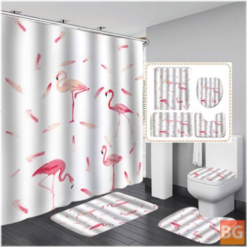 Towel Mat for Shower Curtain - 3Pcs