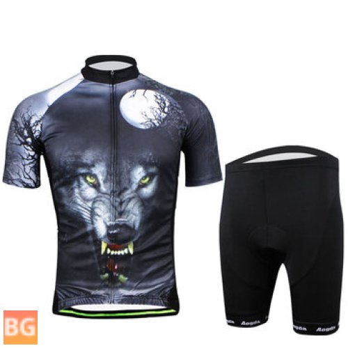 Bicycle kit with Personalized Pattern Men's Shorts and Breathable Jersey