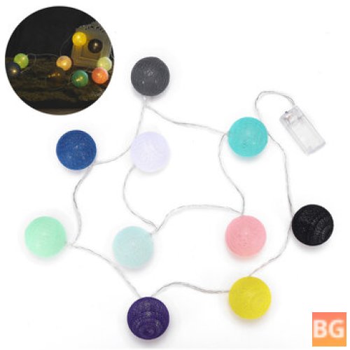 10 LED String Lights Ball Bulb - Fairy Outdoor Garden Party Lamp