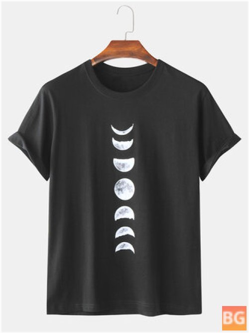 Short Sleeve T-Shirts with a Graphic Moon on them