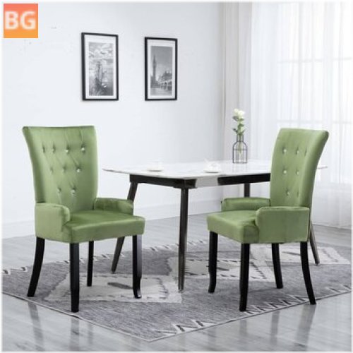 Dining room chair with armrests black