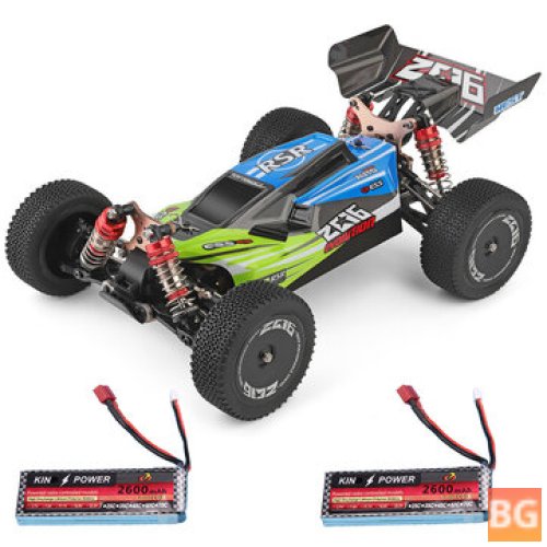 WLToys Racecar RC Car with Two Battery and 7.4V 2600mAh