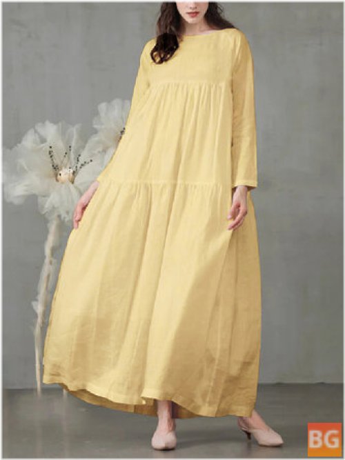 Maxi Dress with Casual Yellow color