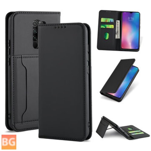 Redmi 9 Case with Magnetic Wallet and Multi-Slot Slot for Business