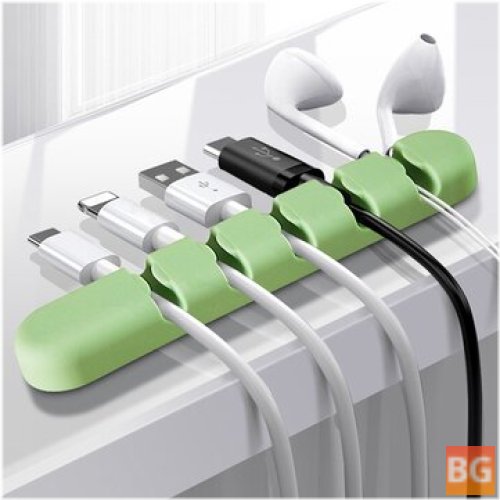 5-Channel Silicone Wire Holder for Earphones - Cable Organizer