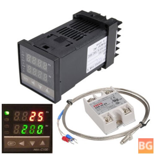 Digital PID Temperature Controller with Probe Relay - 110-240V