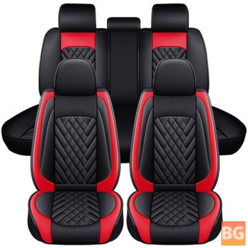 ELUTO 11-Piece Car Seat Covers - Multifunctional Seat Cushion - PU Leather - Non-slip Protector - Mat