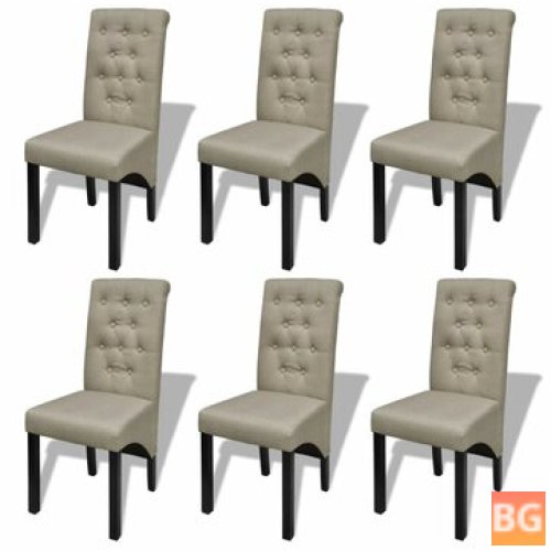 Dining room chairs 6 pcs fabric blue
