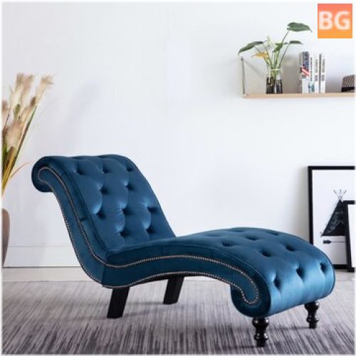 Velvet Blue Chaise