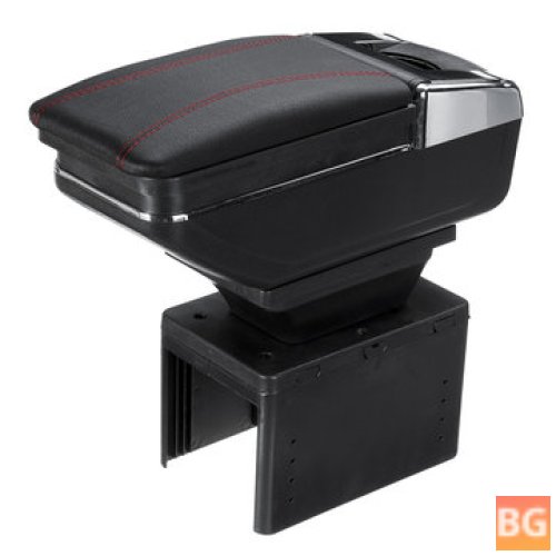 Universal Armrest for Car - Rotatable PU Leather Storage Box