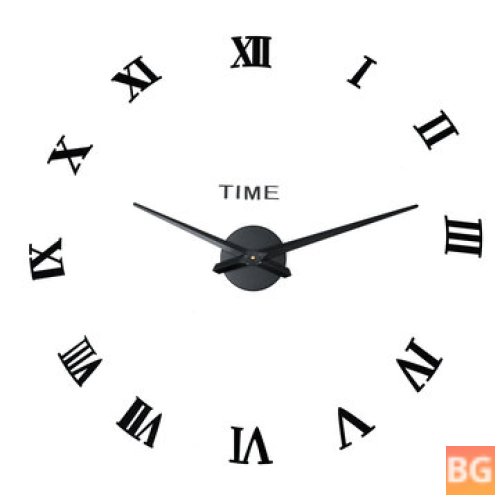 3D Wall Clock with Acrylic Sticker - Home Room