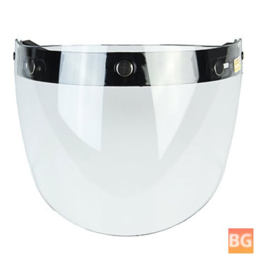 Helmet Shield Visor with Lens - Clear Silver
