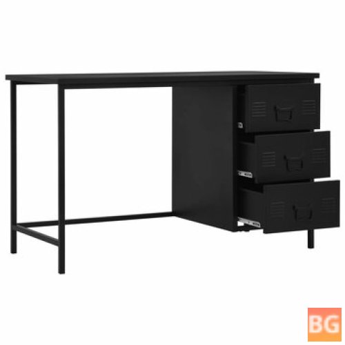 Home Office Steel Desk with Drawers - 47.2