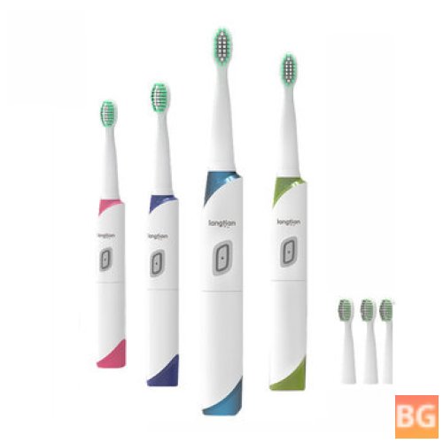 LT-Z18 Ultrasonic Sonic Electric Toothbrush with 4 Replacement Brush Heads