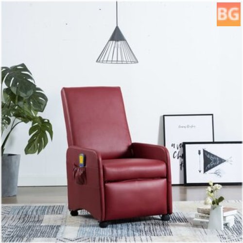 Adjustable massage chair with artificial leather