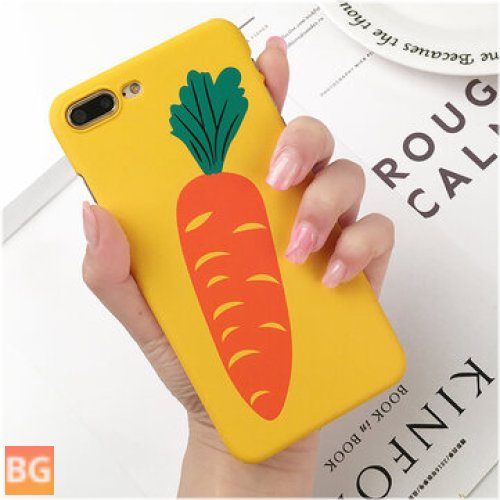 Carrot Pattern TPU Soft Protective Case for iPhone 6/6S/7/8/X/XS/XS Max