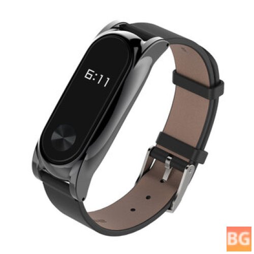 Mijobs Leather MiBand 2 Replacement Strap