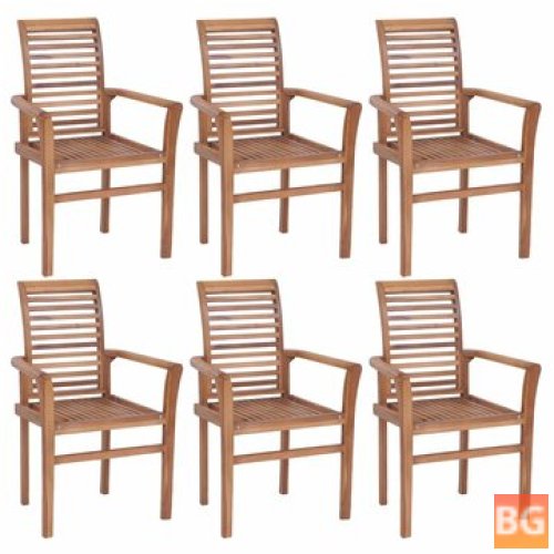 6-Piece Dining Chairs with Solid Wood