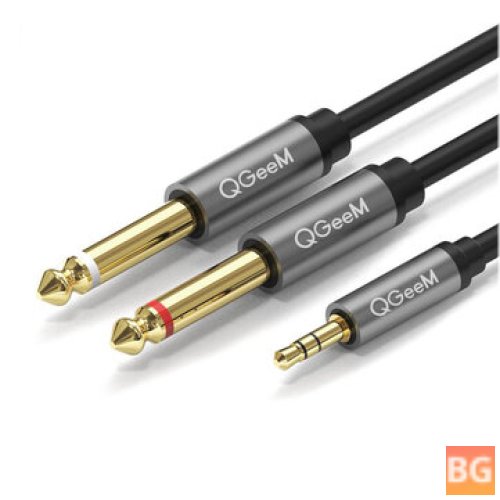 6.35mm to 3.5mm Audio Cable - Gold Plated 3.5 Jack Splitter