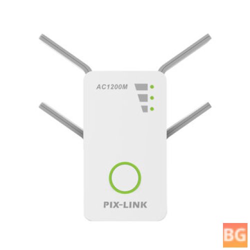 Pixlink 1200Mbps Wireless Repeater - Dual Band WiFi Signal Booster Gigabit Repeater Signal Amplifier