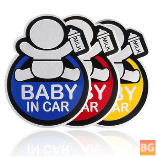 Aluminum Auto Tail Window Warning Stickers - Safety Sign Decal