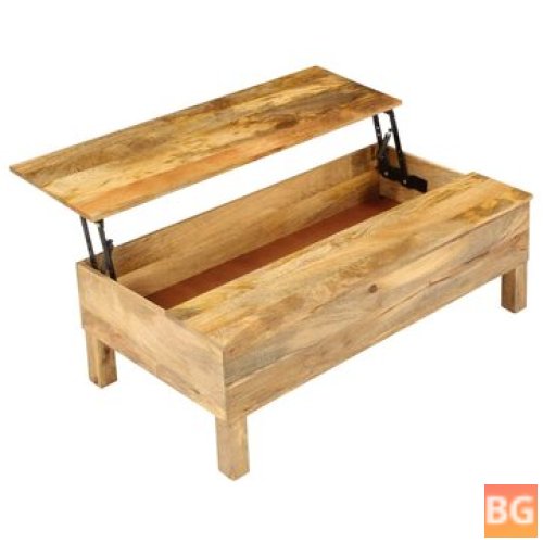 Table with a wood top and mango wood sides