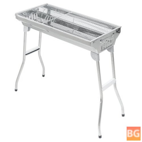 Portable BBQ Grill with Steel Charcoal and Wood Burning Cart