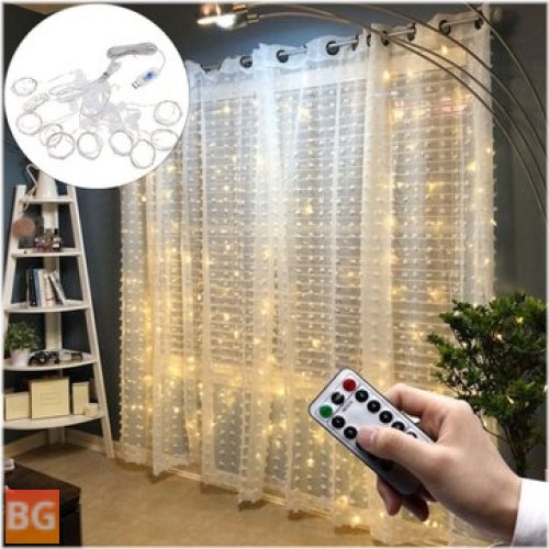 USB 8 Modes 100 LED Curtain String Light - Clearance Christmas Lights