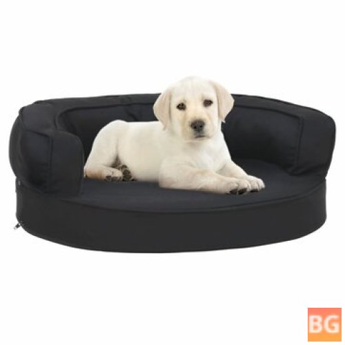 Dog Bed - Ergonomic Linen Look - Black