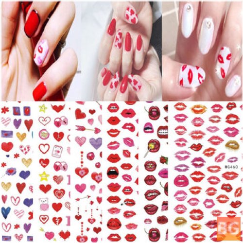 Stickers for Nail Art - Valentine's Day Tips