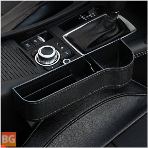 Car Seat Storage Box with Right-Side Slot for Drink Holder and Coin Organizer