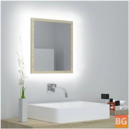 Sonoma Oak Bathroom Mirror - 15.7