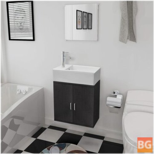Bathroom Furniture Set with Sink and Mirror for Small Bathroom