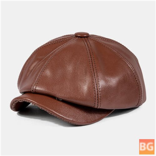 Cowhide Newsboy Hats for Men