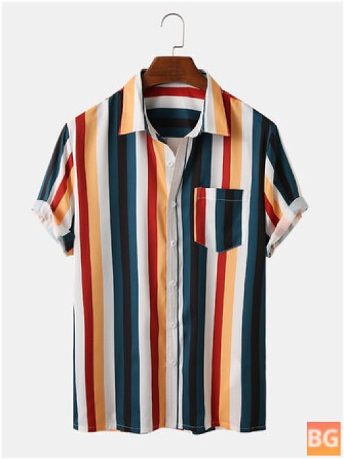 Short Sleeve Shirts with Stripes