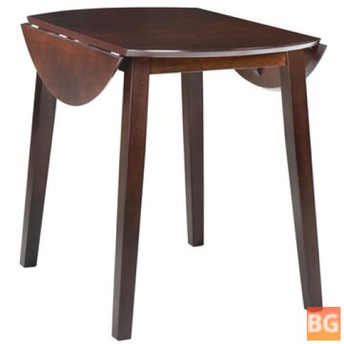 Table Folding Round MDF Brown