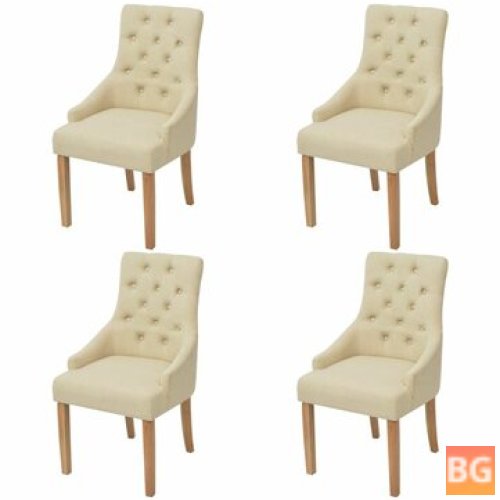 4-pc. Fabric Cream Dining Room Chairs