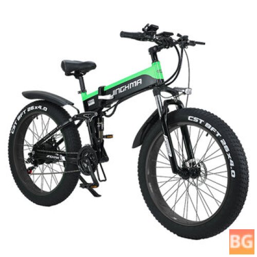 JingHA R5 1000W 12.8Ah*2 Double Batteries 26*4.0in Electric Bicycle 100KM Mileage 180KG Payload